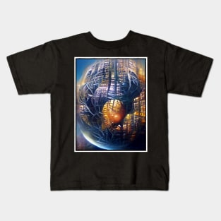 Alien Ship Sphere SciFi Concept Art Kids T-Shirt